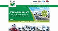 Desktop Screenshot of becksmotorhomes.com